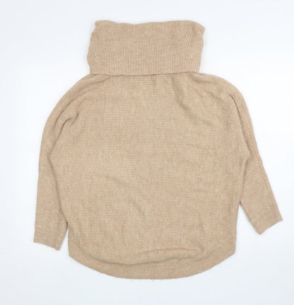 Womens UK Size 10 Miss Selfridge Beige Pullover Jumper