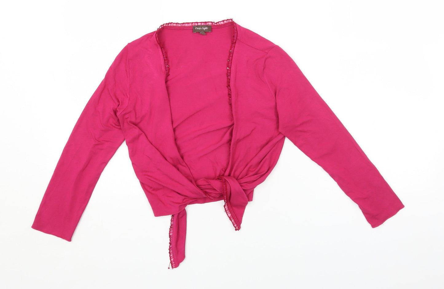 Womens UK Size 8 Phase Eight Pink Cropped Blouse