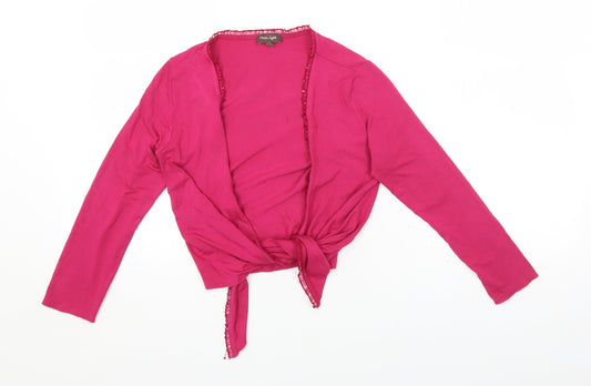 Womens UK Size 8 Phase Eight Pink Cropped Blouse