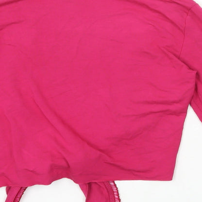 Womens UK Size 8 Phase Eight Pink Cropped Blouse