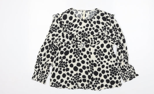 Womens UK Size 10 NEXT Ivory Basic Blouse