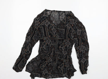 Womens UK Size 6 River Island Black Basic Blouse