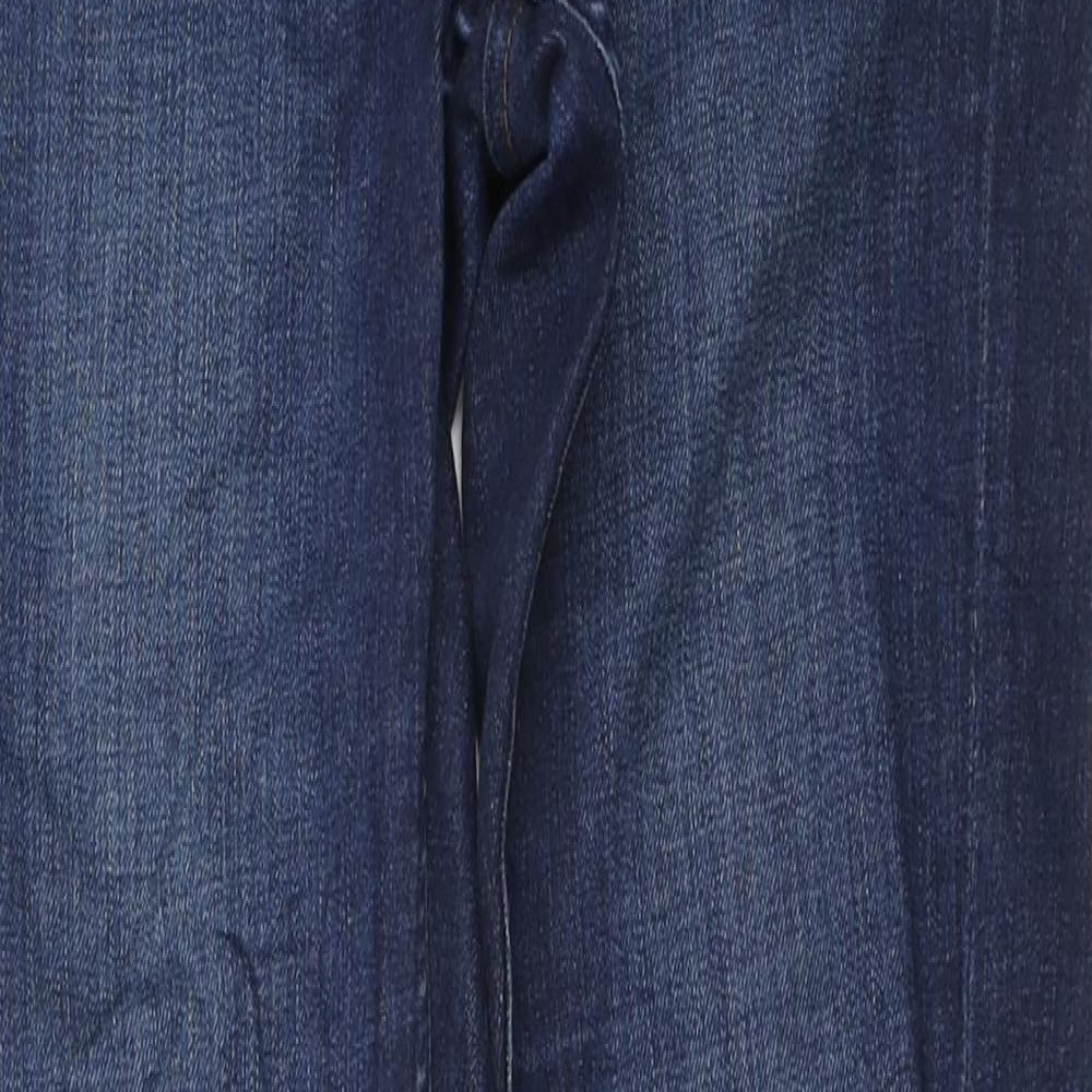 Topshop Womens Blue Cotton Skinny Jeans Size 26 in L30 in Regular Zip