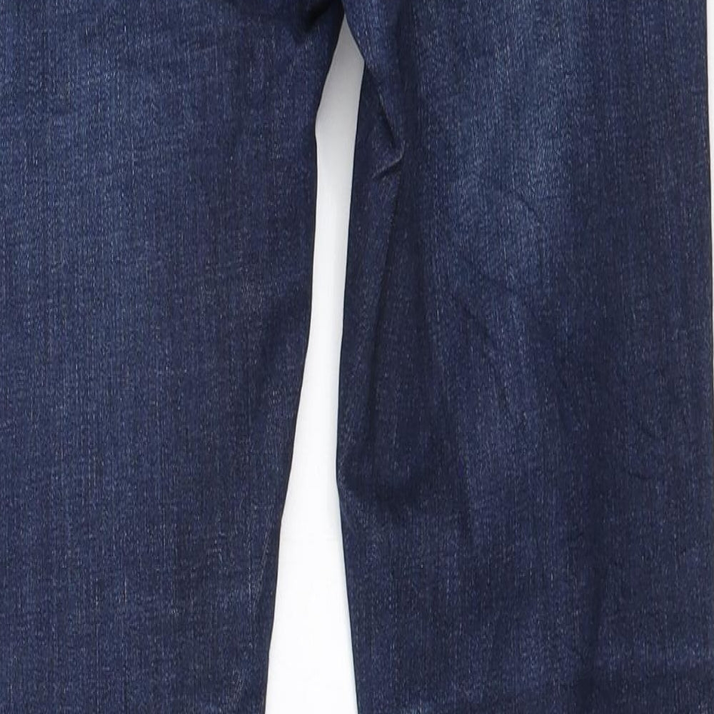 Topshop Womens Blue Cotton Skinny Jeans Size 26 in L30 in Regular Zip