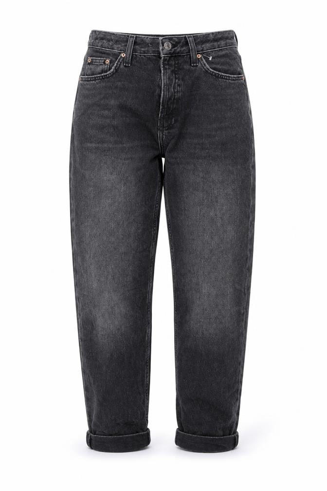 Womens UK Size 25 in Topshop Regular Fit Mom Black Jeans