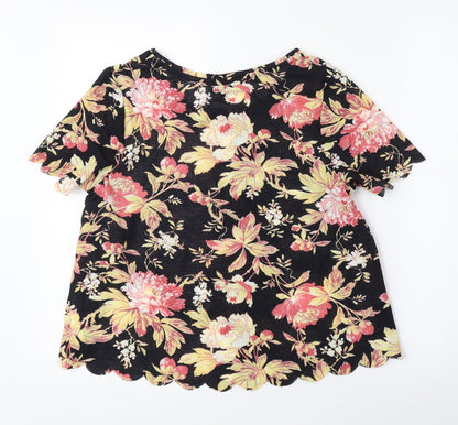 Womens UK Size 10 Topshop Multicoloured Basic Blouse
