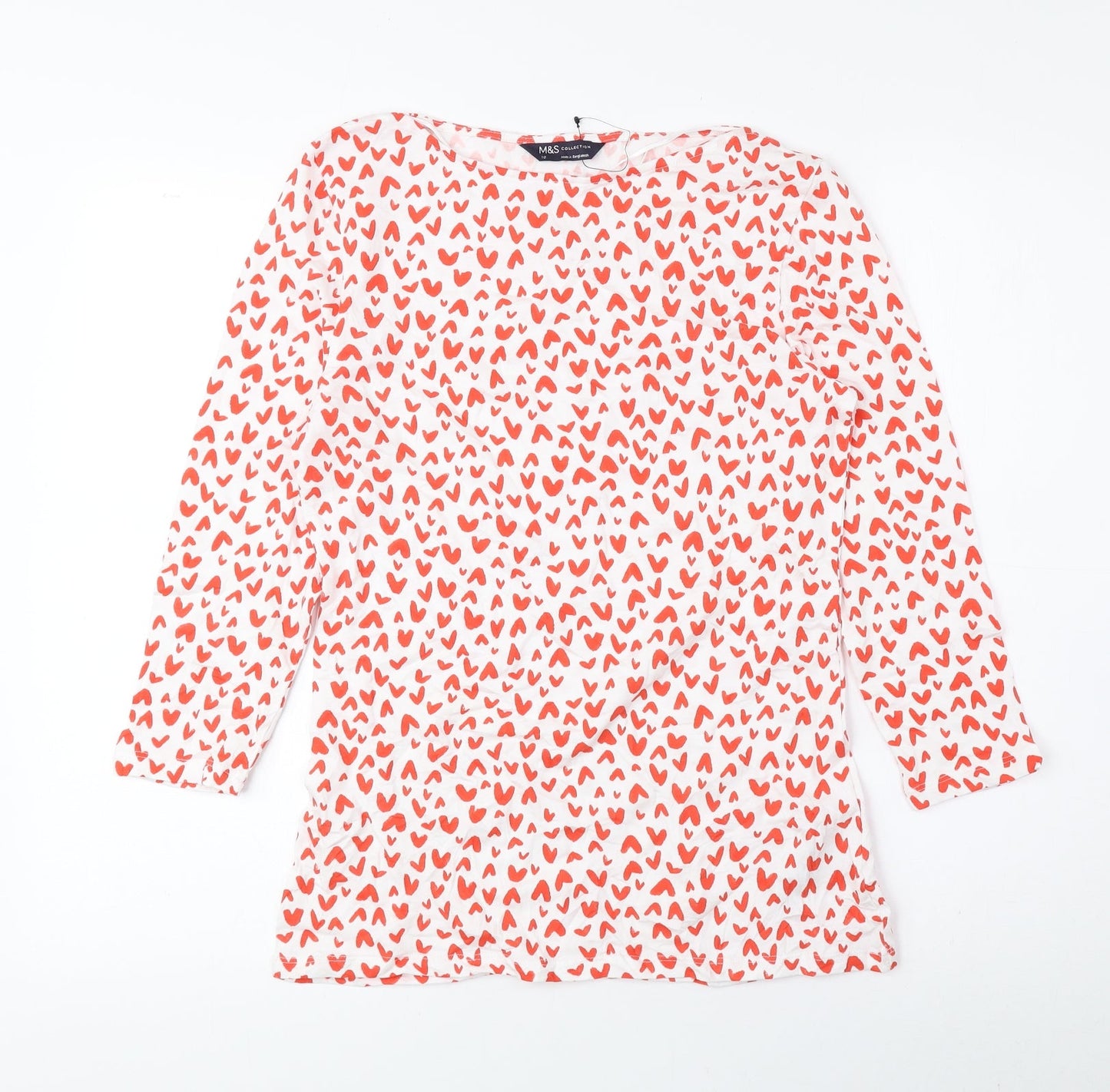 Womens UK Size 10 Marks and Spencer Red Basic Blouse