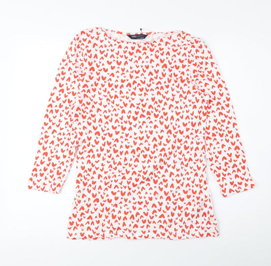 Womens UK Size 10 Marks and Spencer Red Basic Blouse