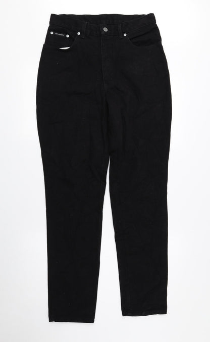 New York Womens Black 100% Cotton Tapered Jeans Size 8 L30 in Regular Zip
