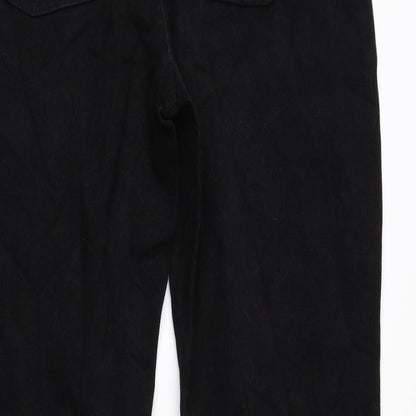 New York Womens Black 100% Cotton Tapered Jeans Size 8 L30 in Regular Zip