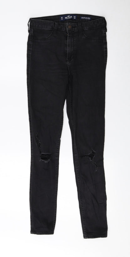 Hollister Womens Black Cotton Skinny Jeans Size 26 L28 in Regular Zip