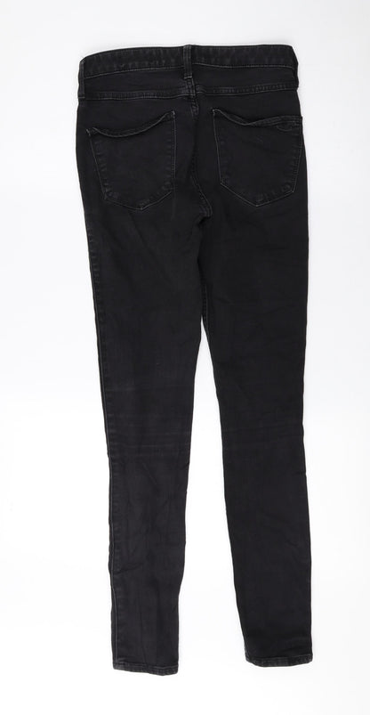 Hollister Womens Black Cotton Skinny Jeans Size 26 L28 in Regular Zip