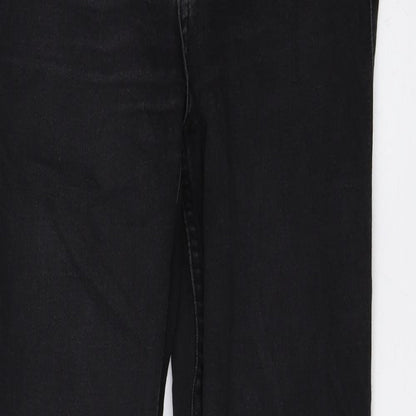 Hollister Womens Black Cotton Skinny Jeans Size 26 L28 in Regular Zip