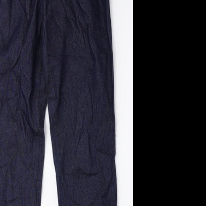 Womens UK Size XL Preworn Regular Fit Tapered Blue Jeans