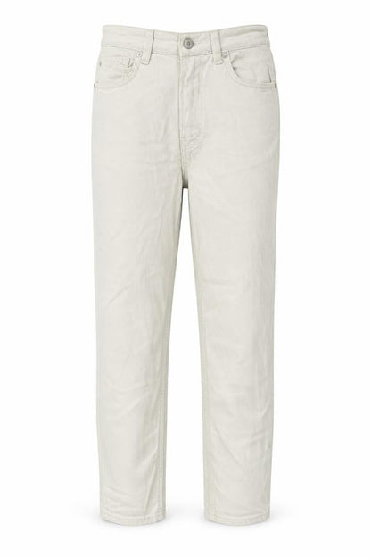 Womens UK Size 10 Stradivarius Regular Fit Mom Ivory Jeans