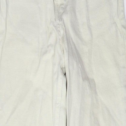 Womens UK Size 10 Stradivarius Regular Fit Mom Ivory Jeans