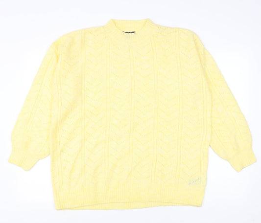 Womens UK Size 14 ESMARA Yellow Pullover Jumper