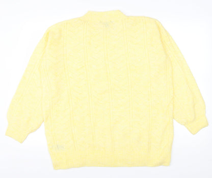 Womens UK Size 14 ESMARA Yellow Pullover Jumper
