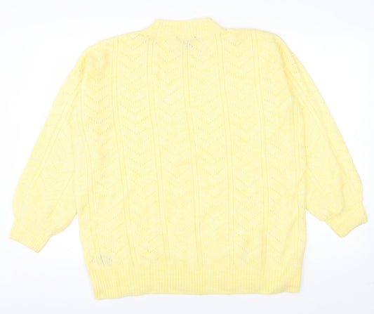 Womens UK Size 14 ESMARA Yellow Pullover Jumper