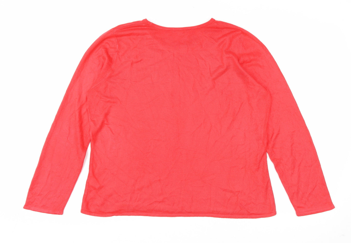 Womens UK Size 18 Bonmarché Red Pullover Jumper