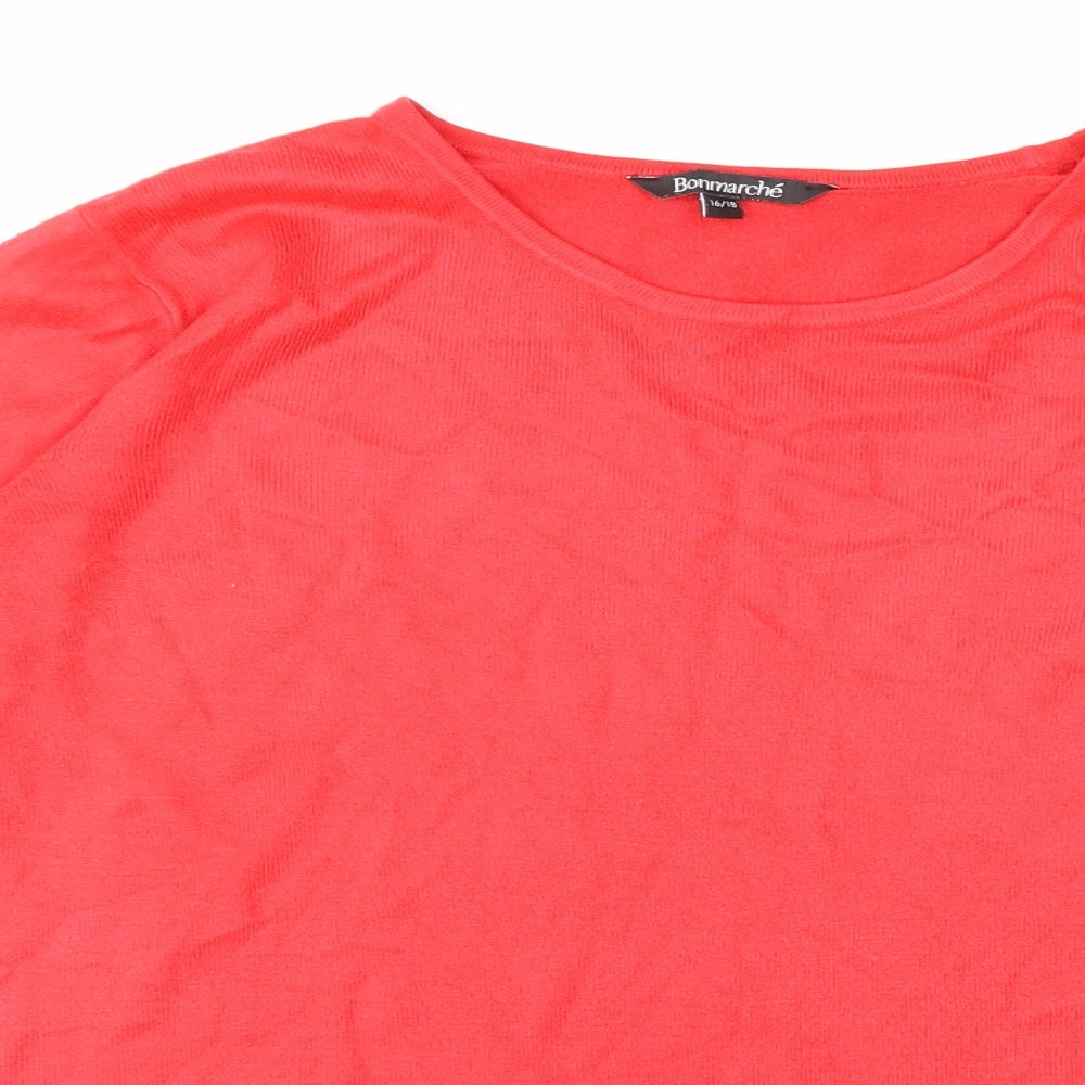 Womens UK Size 18 Bonmarché Red Pullover Jumper