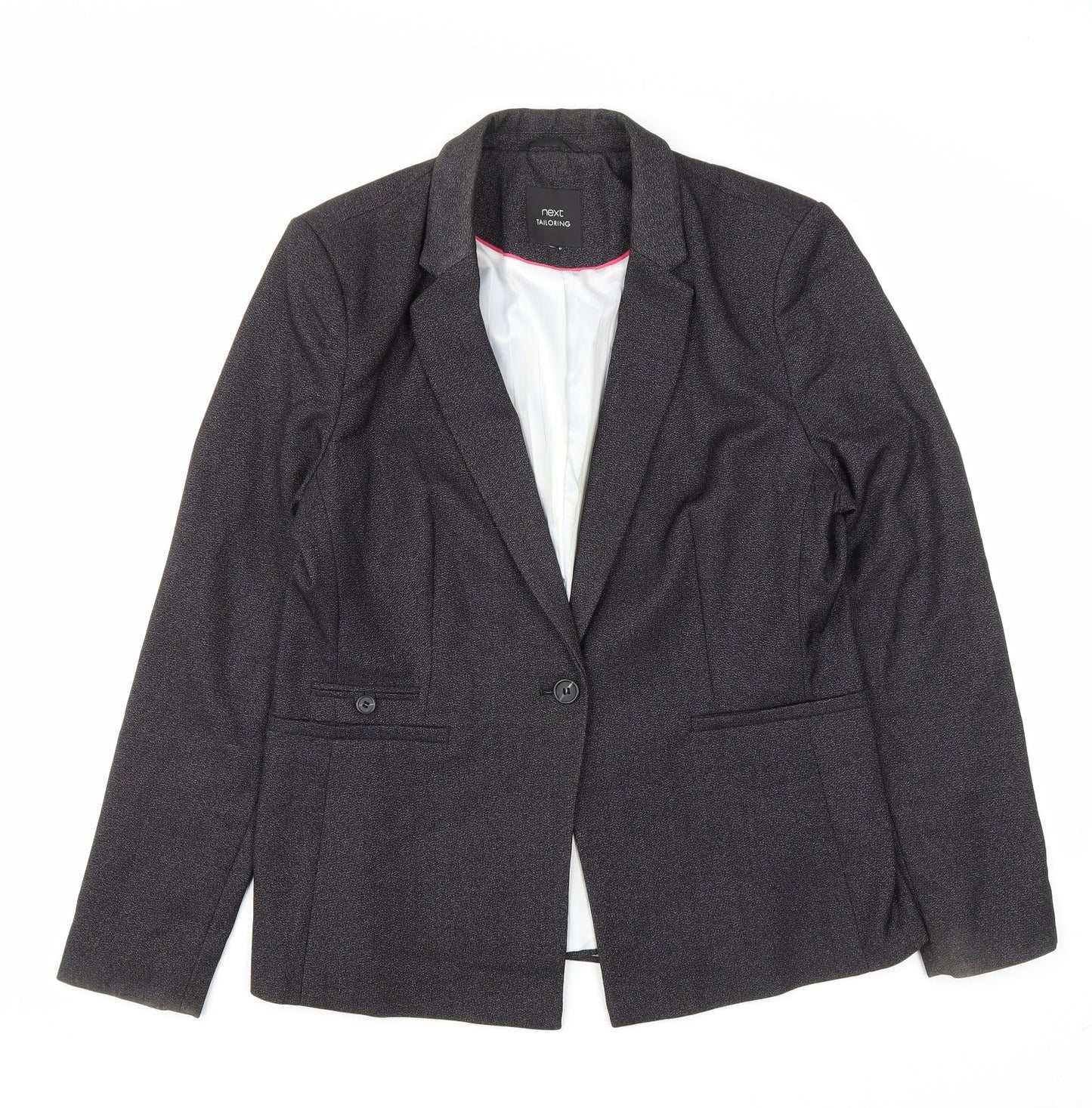 NEXT Womens Grey Polyester Jacket Blazer Size 14