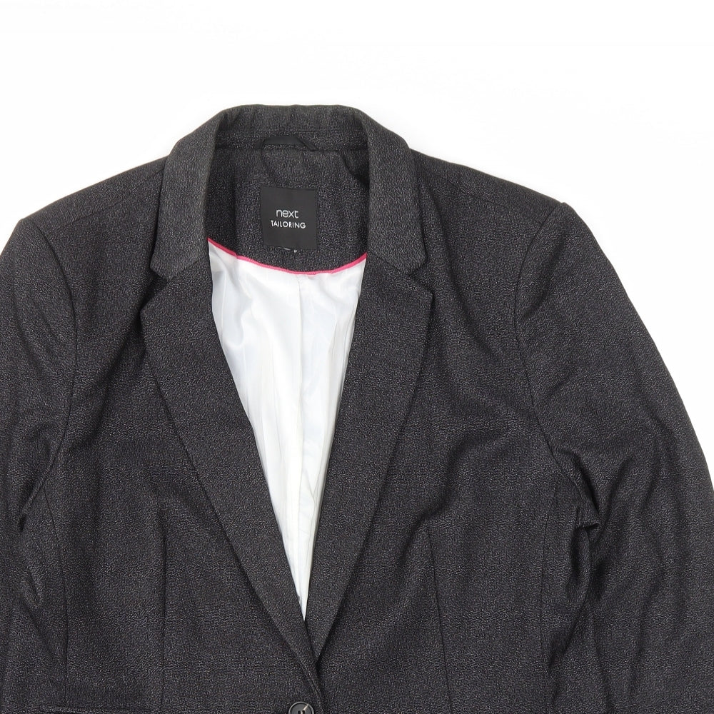 NEXT Womens Grey Polyester Jacket Blazer Size 14