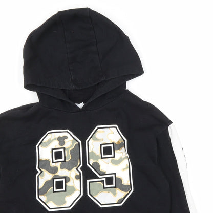 Primark Boys Black Cotton Pullover Hoodie Size 10-11 Years Pullover - 89