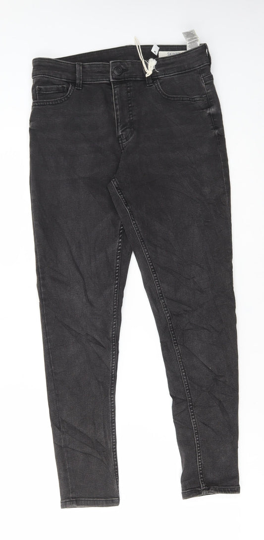 Womens UK Size 10 Marks and Spencer Regular Fit Skinny Grey Jeans