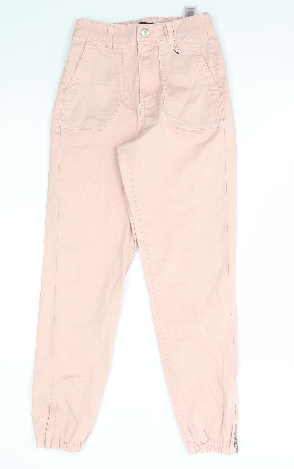 Womens UK Size 6 Marks and Spencer Regular Fit Tapered Pink Jeans