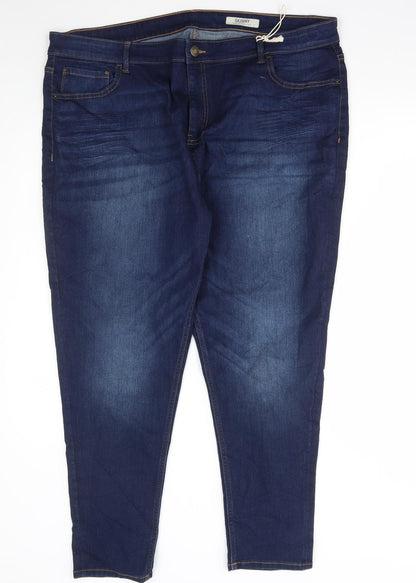 Womens UK Size 22 Marks and Spencer Regular Fit Skinny Blue Jeans