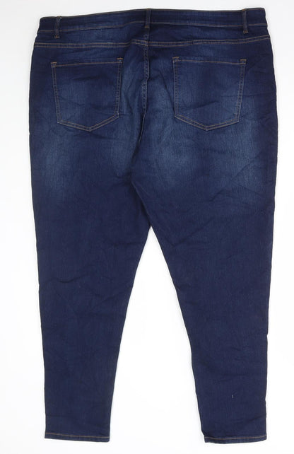 Womens UK Size 22 Marks and Spencer Regular Fit Skinny Blue Jeans