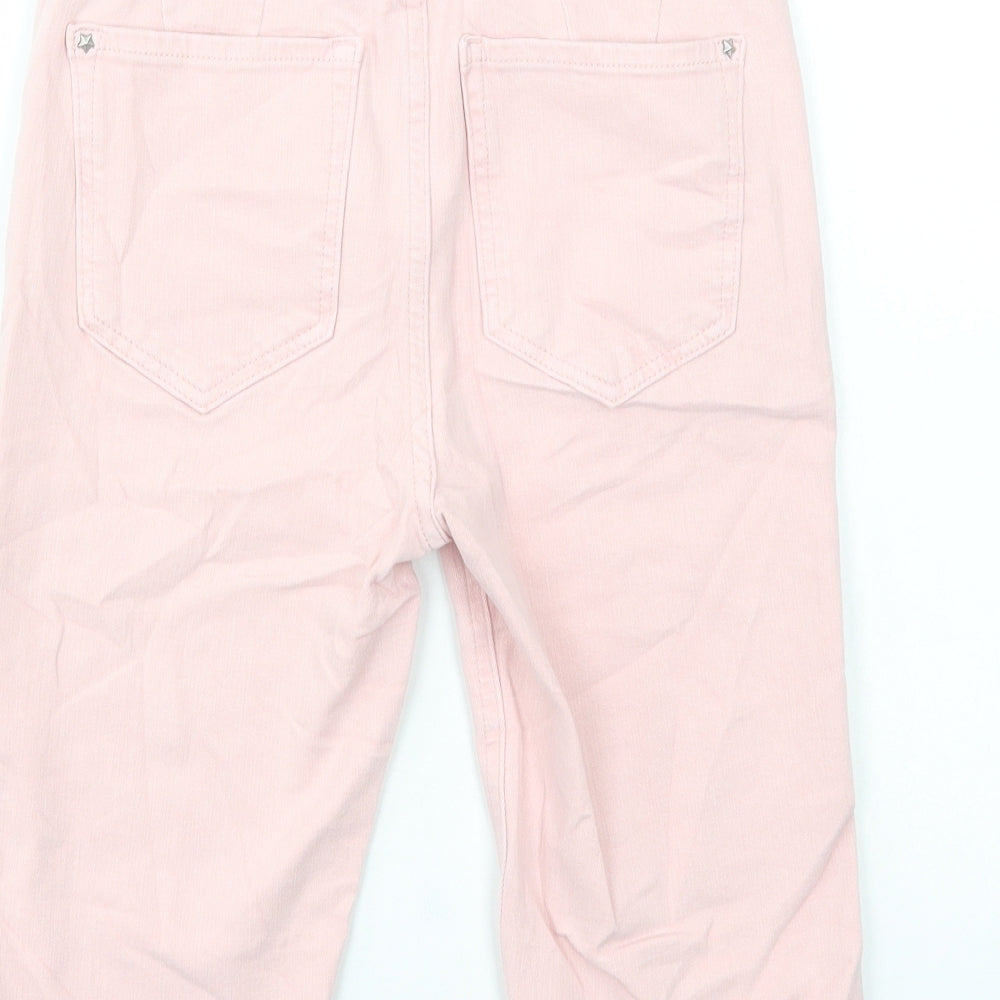 Marks and Spencer Womens Pink Cotton Boyfriend Shorts Size 6 L15 in Regular Button
