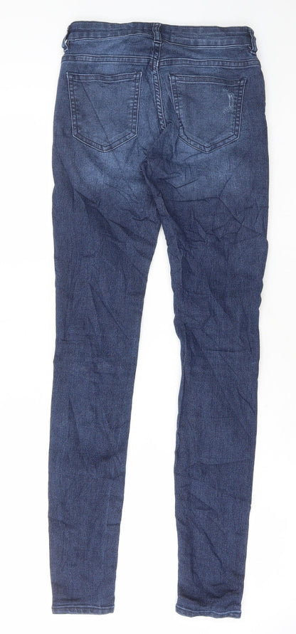 Womens UK Size 4 Marks and Spencer Regular Fit Skinny Blue Jeans