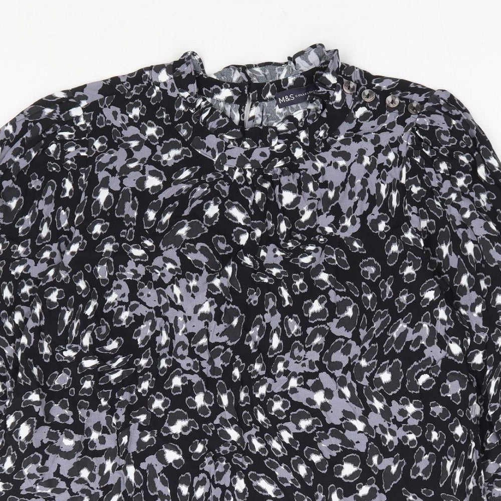 Womens UK Size 10 Marks and Spencer Black Basic Blouse