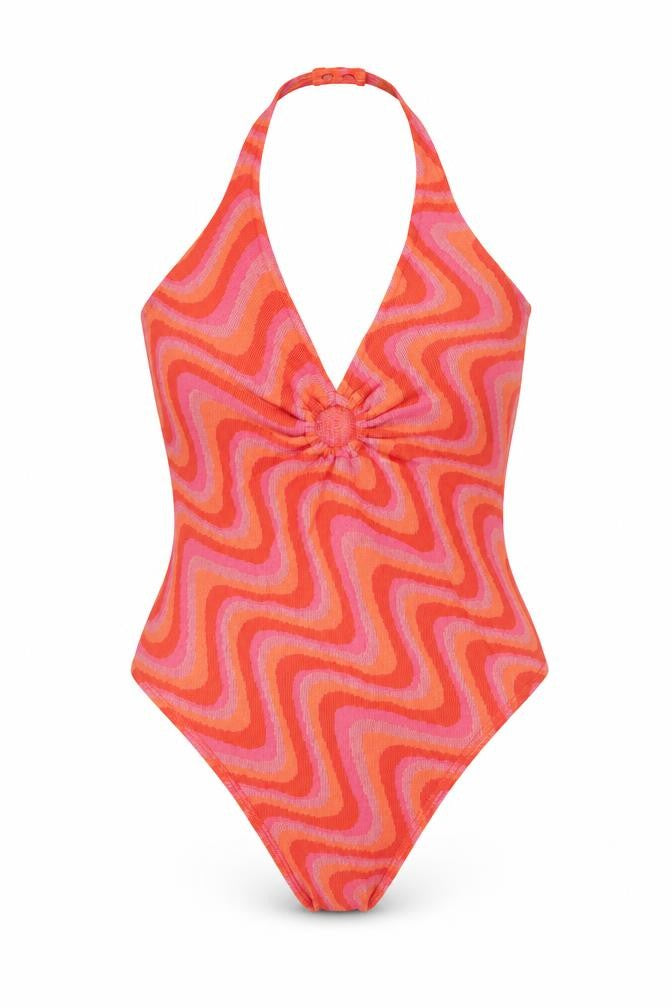 Womens UK Size XL Zara One-Piece Pink Bodysuit
