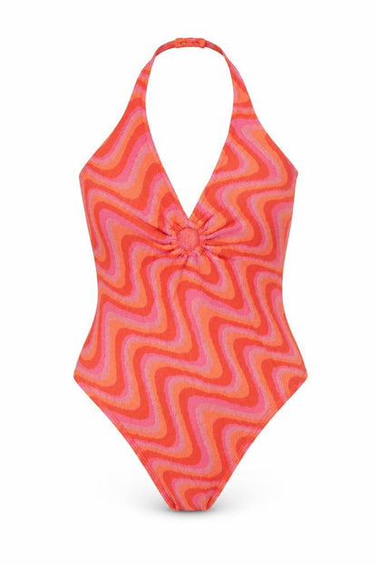 Womens UK Size XL Zara One-Piece Pink Bodysuit