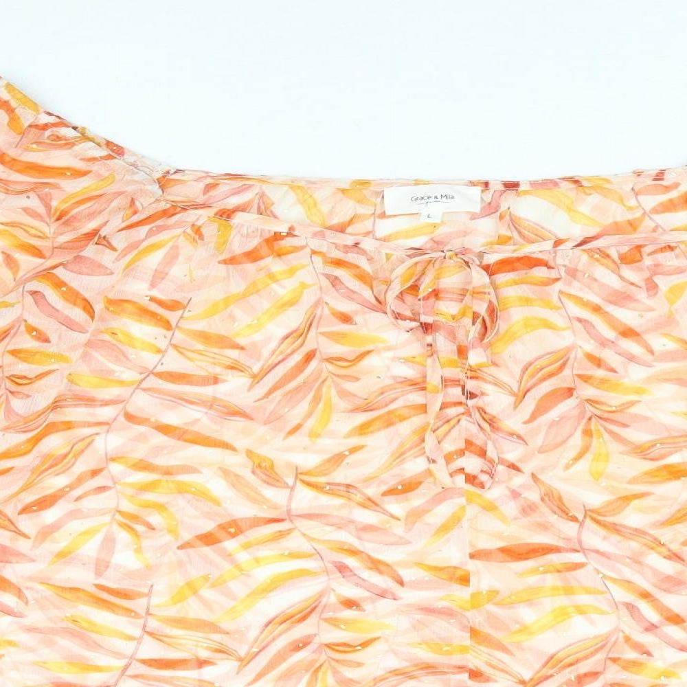 Womens UK Size L Grace & Mila Multicoloured Basic Blouse