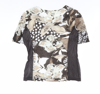 Womens UK Size 10 Gerry Weber Brown Basic T-Shirt