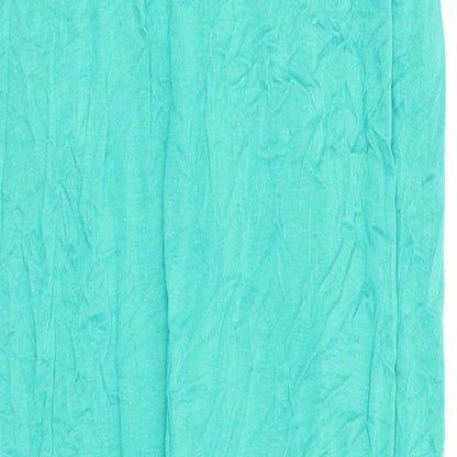 Geri by NEXT Womens Green Viscose Maxi Size 8 V-Neck Pullover
