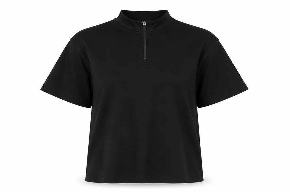 Womens UK Size M Zara Black Basic T-Shirt