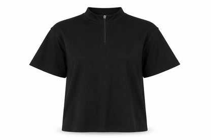 Womens UK Size M Zara Black Basic T-Shirt