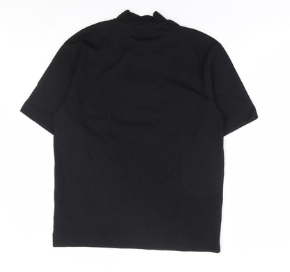 Womens UK Size M Zara Black Basic T-Shirt