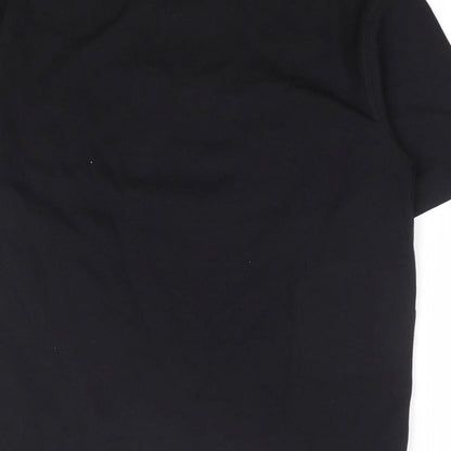 Womens UK Size M Zara Black Basic T-Shirt