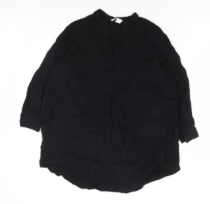 Womens UK Size 8 H&M Black Basic Blouse
