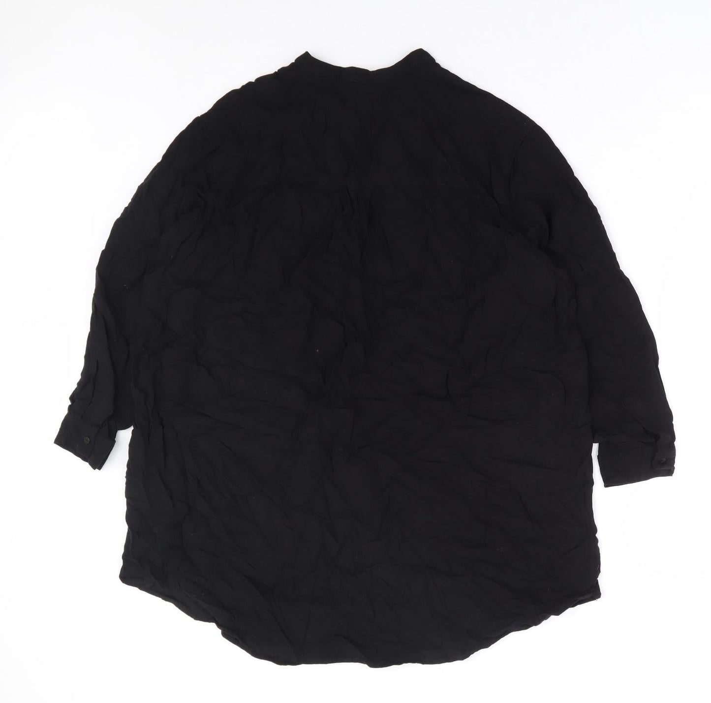 Womens UK Size 8 H&M Black Basic Blouse
