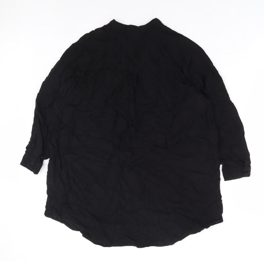 Womens UK Size 8 H&M Black Basic Blouse
