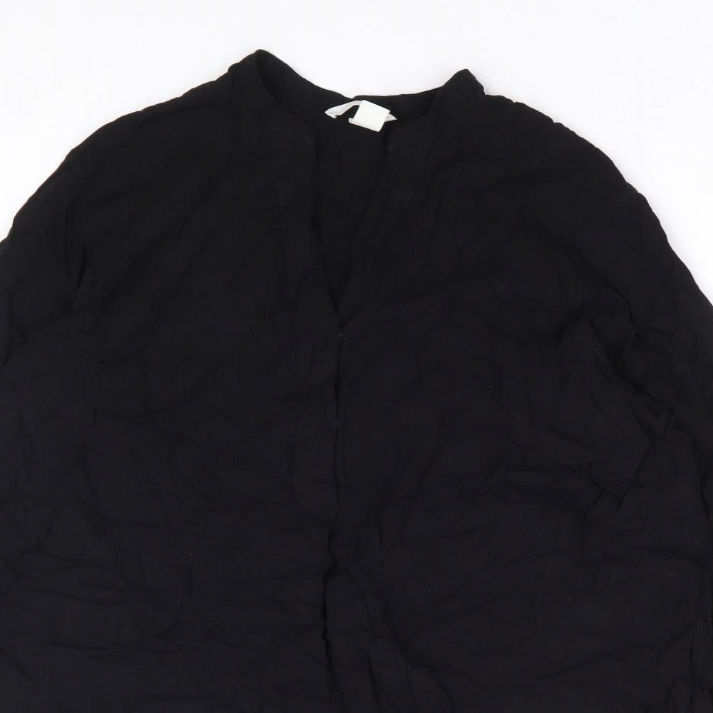 Womens UK Size 8 H&M Black Basic Blouse