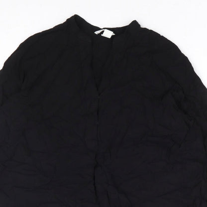 Womens UK Size 8 H&M Black Basic Blouse