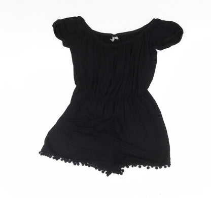 Womens UK Size 8 ASOS One-Piece Black Playsuit